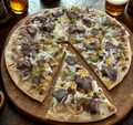 Pizza Boeuf à la bière, sauce demi-glace porto